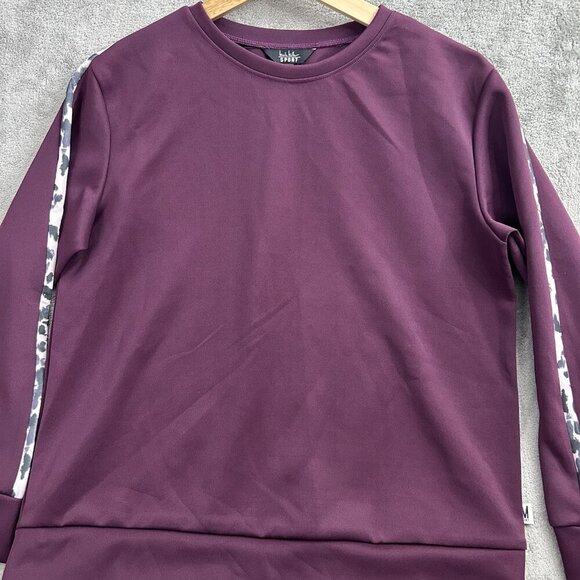 Nicole Miller Sport Sweatshirt Womens Small Purple Long Sleeve Crewneck Top - Picture 4 of 9